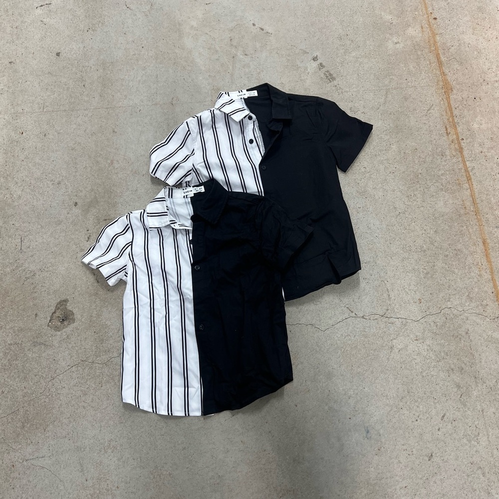 Kids button up two tone top!